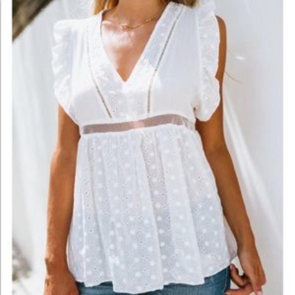 Vici Divine Cotton Eyelet Top